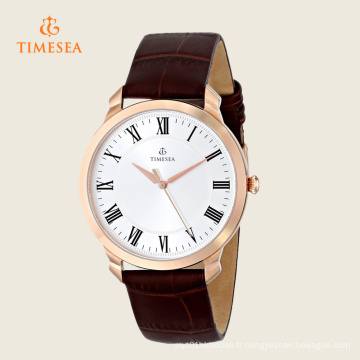 Montre Homme Roman Numerals Dial Leather Strap 72281